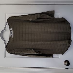 Olive green boatneck tunic sweater